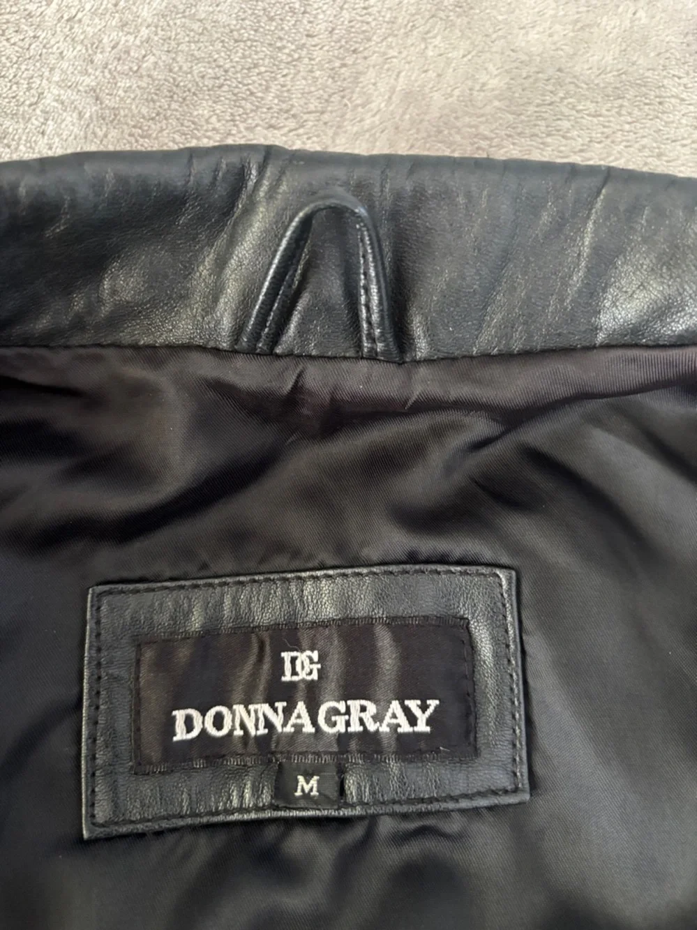 Donna Gray 90’s Black Leather Y2K Classic  Women’s Jacket Size M - Picture 8 of 12